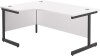 TC Single Leg Corner Desk 1800 x 1200mm - White