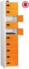 Probe LapBox 10 Compartment Locker with Charge Socket - 1780 x 380 x 525mm - Orange (RAL 2003)