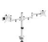 Gentoo Double Flat Screen Monitor Arm - White