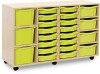 Monarch Classic Tray Storage Unit 16 Shallow 4 Deep and 3 Extra Deep Tray Units Without Doors