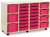 Monarch Classic Tray Storage Unit 16 Shallow 4 Deep and 3 Extra Deep Tray Units Without Doors