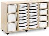 Monarch Classic Tray Storage Unit 16 Shallow 4 Deep and 3 Extra Deep Tray Units Without Doors