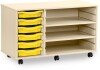 Monarch 6 Shallow Tray Unit with 2 Adjustable Shelves