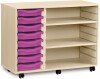 Monarch 8 Shallow Tray Unit with 2 Adjustable Shelves