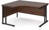 Dams Maestro 25 Corner Desk with Twin Cantilever Legs - 1400 x 1200mm - Walnut