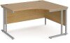 Dams Maestro 25 Corner Desk with Twin Cantilever Legs - 1400 x 1200mm - Oak