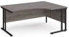 Dams Maestro 25 Corner Desk with Twin Cantilever Legs - 1600 x 1200mm - Grey Oak