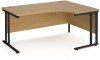 Dams Maestro 25 Corner Desk with Twin Cantilever Legs - 1600 x 1200mm - Oak