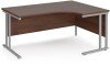 Dams Maestro 25 Corner Desk with Twin Cantilever Legs - 1600 x 1200mm - Walnut