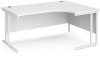 Dams Maestro 25 Corner Desk with Twin Cantilever Legs - 1600 x 1200mm - White