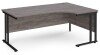 Dams Maestro 25 Corner Desk with Twin Cantilever Legs - 1800 x 1200mm - Grey Oak