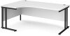 Dams Maestro 25 Corner Desk with Twin Cantilever Legs - 1800 x 1200mm - White