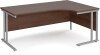Dams Maestro 25 Corner Desk with Twin Cantilever Legs - 1800 x 1200mm - Walnut