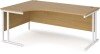 Dams Maestro 25 Corner Desk with Twin Cantilever Legs - 1800 x 1200mm - Oak