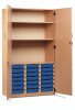 Monarch 21 Shallow Tray Storage Cupboard with Lockable Doors