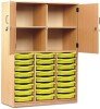 Monarch 24 Shallow Tray Storage Cupboard - Lime