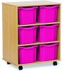Monarch 6 Extra Deep Tray Unit - Pink