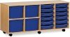 Monarch 12 Shallow and 4 Extra Deep Combi Tray Unit - Blue