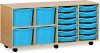 Monarch 12 Shallow and 4 Extra Deep Combi Tray Unit - Cyan