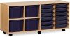 Monarch 12 Shallow and 4 Extra Deep Combi Tray Unit - Dark Blue