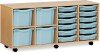 Monarch 12 Shallow and 4 Extra Deep Combi Tray Unit - Light Blue
