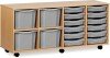 Monarch 12 Shallow and 4 Extra Deep Combi Tray Unit - Light Grey