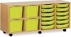 Monarch 12 Shallow and 4 Extra Deep Combi Tray Unit - Lime