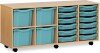 Monarch 12 Shallow and 4 Extra Deep Combi Tray Unit - Metal Blue