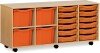 Monarch 12 Shallow and 4 Extra Deep Combi Tray Unit - Tangerine