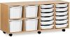 Monarch 12 Shallow and 4 Extra Deep Combi Tray Unit - White