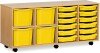 Monarch 12 Shallow and 4 Extra Deep Combi Tray Unit - Yellow