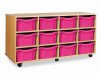Monarch 24 Shallow / 12 Deep Combination Tray Unit - Pink