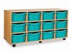 Monarch 24 Shallow / 12 Deep Combination Tray Unit - Turquoise