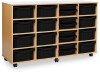 Monarch Classic Tray Storage Unit 8 Shallow and 12 Deep Trays - Black
