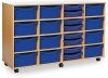 Monarch Classic Tray Storage Unit 8 Shallow and 12 Deep Trays - Blue
