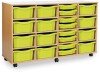 Monarch Classic Tray Storage Unit 8 Shallow and 12 Deep Trays - Lime