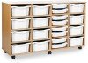 Monarch Classic Tray Storage Unit 8 Shallow and 12 Deep Trays - White