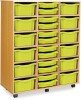 Monarch Classic Tray Storage Unit 24 trays, 12 Shallow and 12 Deep - Lime