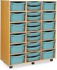 Monarch Classic Tray Storage Unit 24 trays, 12 Shallow and 12 Deep - Metal Blue
