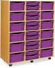 Monarch Classic Tray Storage Unit 24 trays, 12 Shallow and 12 Deep - Purple