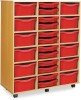 Monarch Classic Tray Storage Unit 24 trays, 12 Shallow and 12 Deep - Red