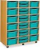 Monarch Classic Tray Storage Unit 24 trays, 12 Shallow and 12 Deep - Turquoise