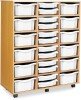 Monarch Classic Tray Storage Unit 24 trays, 12 Shallow and 12 Deep - White
