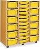 Monarch Classic Tray Storage Unit 24 trays, 12 Shallow and 12 Deep - Yellow