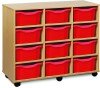 Monarch 12 Deep Tray Unit (Vertical) - Red
