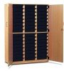 Monarch 48 Shallow Tray Storage Cupboard with Lockable Doors - Black