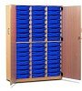 Monarch 48 Shallow Tray Storage Cupboard with Lockable Doors - Blue