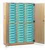 Monarch 48 Shallow Tray Storage Cupboard with Lockable Doors - Light Blue