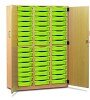 Monarch 48 Shallow Tray Storage Cupboard with Lockable Doors - Lime