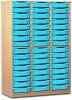 Monarch 48 Shallow Tray Storage Cupboard - Cyan